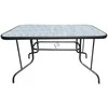 Lauko baldų komplektas Stalas stačiakampis NOVELLY HOME 90x150x70 cm, plienas, grūdintas stiklas, SC-089