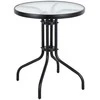Stalas apvalus NOVELLY HOME 60x60x70 cm, YTLH-070 plienas, grūdintas stiklas, SC-087