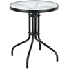 Stalas apvalus NOVELLY HOME 60x60x70 cm, YTLH-070 plienas, grūdintas stiklas, SC-087