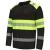 Marškinėliai ilgomis rankovėmis PESSO Hi-vis, juodi