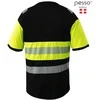 Marškinėliai PESSO HVM_J Hi-vis,juoda/ geltona