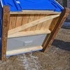 Plastikinis lauko tualetas ECOStyle žalias su apšvietimu, Spalva: NE surinktas ant PLASTIKINIO padėklo Baltas rezervuaras