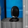 Plastikinis lauko tualetas (Mėlynas) su apšvietimu, Spalva: surinktas SU PRAUSTUVU, KRIAUKLE