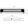 Digitalas EM-280W elektromagnetinė spyna 280 kg jėga, 12-24V, be LED, lauko sąlygoms