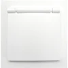 Tope Lighting Baltas kištukinis lizdas su dangteliu IP44 "BORA" (su įžeminimu, be rėmelio)