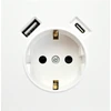 Tope Lighting Baltas kištukinis lizdas su USB + TYPE C "BORA" (su įžeminimu, be rėmelio)