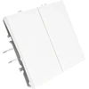 Tope Lighting Dviejų klavišų baltas jungiklis "BORA" (be rėmelio)