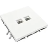 Tope Lighting Dvigubas baltas kompiuterio lizdas "BORA" (be rėmelio)