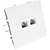 Tope Lighting Dvigubas baltas kompiuterio lizdas "BORA" (be rėmelio)