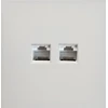 Tope Lighting Dvigubas kreminis kompiuterio lizdas "BORA" (be rėmelio)