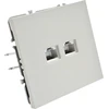 Tope Lighting Dvigubas kreminis kompiuterio lizdas "BORA" (be rėmelio)