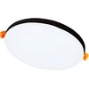 Tope Lighting Įmontuojama apvali juoda LED panelė su susiaurėjančiais kraštais "RUBI" 14W-3000K