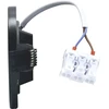 Tope Lighting Įmontuojamas apvalus juodas LED šviestuvas "SPLIT" 8W-4000K