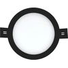 Tope Lighting Įmontuojamas apvalus juodas LED šviestuvas "SPLIT" 8W-4000K