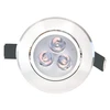Įmontuojamas apvalus metalinis LED šviestuvas "LENS" 3W