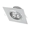 Įmontuojamas kvadratinis metalinis LED šviestuvas "LENS" 3W