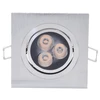 Įmontuojamas kvadratinis metalinis LED šviestuvas "LENS" 3W