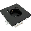 Tope Lighting Juodas kištukinis lizdas su USB + TYPE C "BORA" (su įžeminimu be rėmelio)