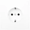 Tope Lighting Viengubas baltas kištukinis lizdas "BORA" (su įžeminimu, be rėmelio)