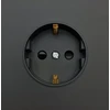 Tope Lighting Viengubas juodas kištukinis lizdas "BORA" (su įžeminimu, be rėmelio)