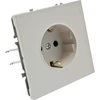 Tope Lighting Viengubas kreminis kištukinis lizdas "BORA" (su įžeminimu, be rėmelio)