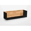 Sieninė lentynėlė 70cm, natūralaus aliejuoto ąžuolo nugarėlė, juoda