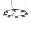 Pakabinamas šviestuvas Ideal Lux Suspended lamp with 6 lights MINOR, GX53, juodas
