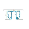 KING Įleidžiamas magnetinis bėgelis, juodas R20-4 1000mm