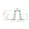 KING Magnetinis bėgelis, berėmis užglaistomas juodas R20-2 2000mm