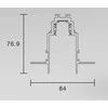 KING Magnetinis bėgelis, berėmis užglaistomas juodas R35-2 3000mm