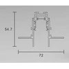 KING Magnetinis bėgelis, berėmis užglaistomas juodas R20-2 3000mm