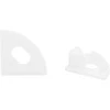 LED profilio VLT-XT-407 galinis dangtelis, spalva: balta, sidabro, antracito, juoda, aukso - Balta