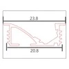 LED profilis VLT-WM-56, 3000mm, spalva: antracito