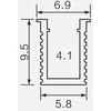 LED profilis VLT-WR-JP-03, 3000mm, spalva: balta