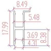 LED profilis VLT-XT-471, 3000mm, spalva: aukso