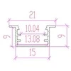 LED profilis VLT-XT-663, 3000mm, spalva: aukso