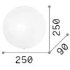 Lubinis šviestuvas Ideal Lux Ceiling lamp with 1 light SIMPLY, E27, baltas