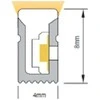 NEON FLEX LED juosta, karposi kas 1cm, 120D, 24V, 10W, 3000K, 4x8mm, IP65
