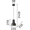 Pakabinamas šviestuvas Ideal Lux Suspended lamp with 1 light BREEZE, E27, juodas