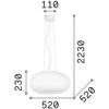 Pakabinamas šviestuvas Ideal Lux Suspended lamp with 3 lights ULISSE, E27, baltas