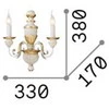 Sieninis šviestuvas Ideal Lux Wall lamp with 2 lights FIRENZE, E14, concrete