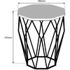Kalune Design Šoninis staliukas Sofya - Juodas Marble