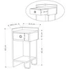 Asir Kalune Design Naktinis staliukas Sirius Left - Baltas v2