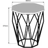 Kalune Design Šoninis staliukas Sofya - Juodas Marble