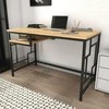 Asir Kalune Design Darbo stalas Kennesaw - Juodas, Oak