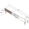 TV staliukas Kalune Design Televizoriaus stovas Milan Alt - Walnut, Baltas