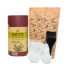 Augaliniai tamsiai raudonai violetinės spalvos plaukų dažai Burgundy, Sattva Ayurveda, 150g