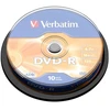 1x10 Verbatim DVD-R 4,7GB 16x Speed, matt sidabrinis Cakebox