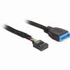 Kabelis Delock USB2.0 moteriškas>USB3.0 vyriškas