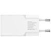 Laidinis įkroviklis 4smarts PDPlug Slim Duos 20W GaN USB-C+USB-A + USB-C kabelis 1.5m baltos spalvos